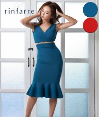 画像1: [SALE品のため返品不可＆再入荷なしの現品限り][韓国製][rinfarre]ノースリーブ・無地・シンプル・ウエストカット・セパレート風・マーメイド・ミディアムドレス・ワンピース[山崎みどり・黒木麗奈着用] mylugr (1)
