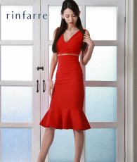 画像2: [SALE品のため返品不可＆再入荷なしの現品限り][韓国製][rinfarre]ノースリーブ・無地・シンプル・ウエストカット・セパレート風・マーメイド・ミディアムドレス・ワンピース[山崎みどり・黒木麗奈着用] mylugr (2)