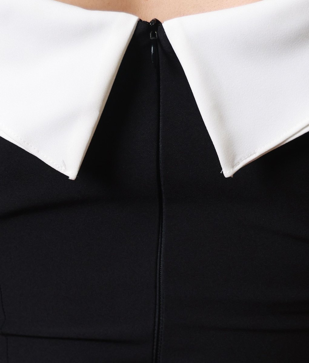 画像10: [SALE品のため返品不可＆再入荷なしの現品限り][韓国製][rinfarre]ノースリーブ・胸元編みデザイン・フリル・キュート・タイト・ミディアムドレス・ワンピース[MIRIN着用][送料無料] (10)