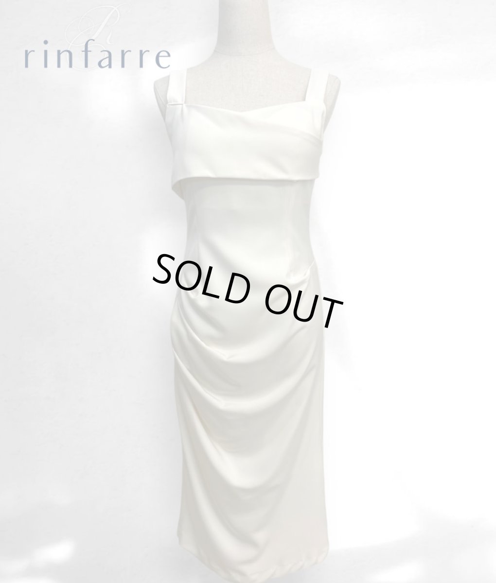 画像2: [SALE品のため返品不可＆再入荷なしの現品限り][韓国製][rinfarre]シンプル・ドレープ・マットサテン生地・ノースリーブ・タック・ミディアムドレス・ワンピース[MIRIN着用] (2)