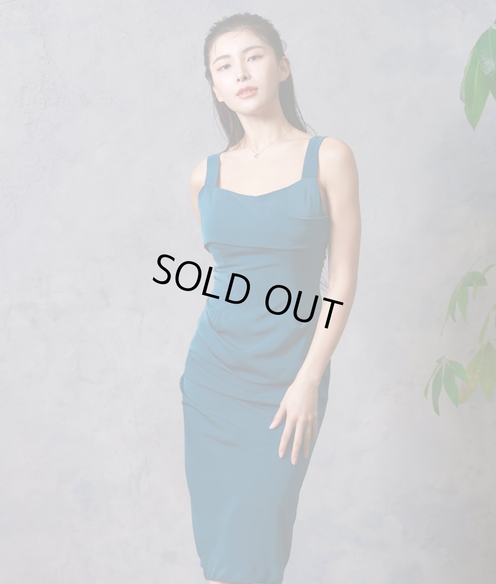 画像5: [SALE品のため返品不可＆再入荷なしの現品限り][韓国製][rinfarre]シンプル・ドレープ・マットサテン生地・ノースリーブ・タック・ミディアムドレス・ワンピース[MIRIN着用] (5)