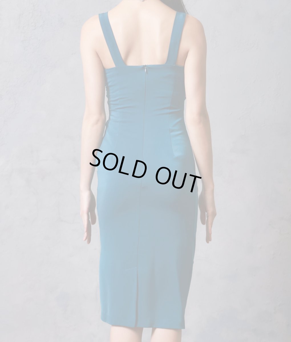 画像9: [SALE品のため返品不可＆再入荷なしの現品限り][韓国製][rinfarre]シンプル・ドレープ・マットサテン生地・ノースリーブ・タック・ミディアムドレス・ワンピース[MIRIN着用] (9)