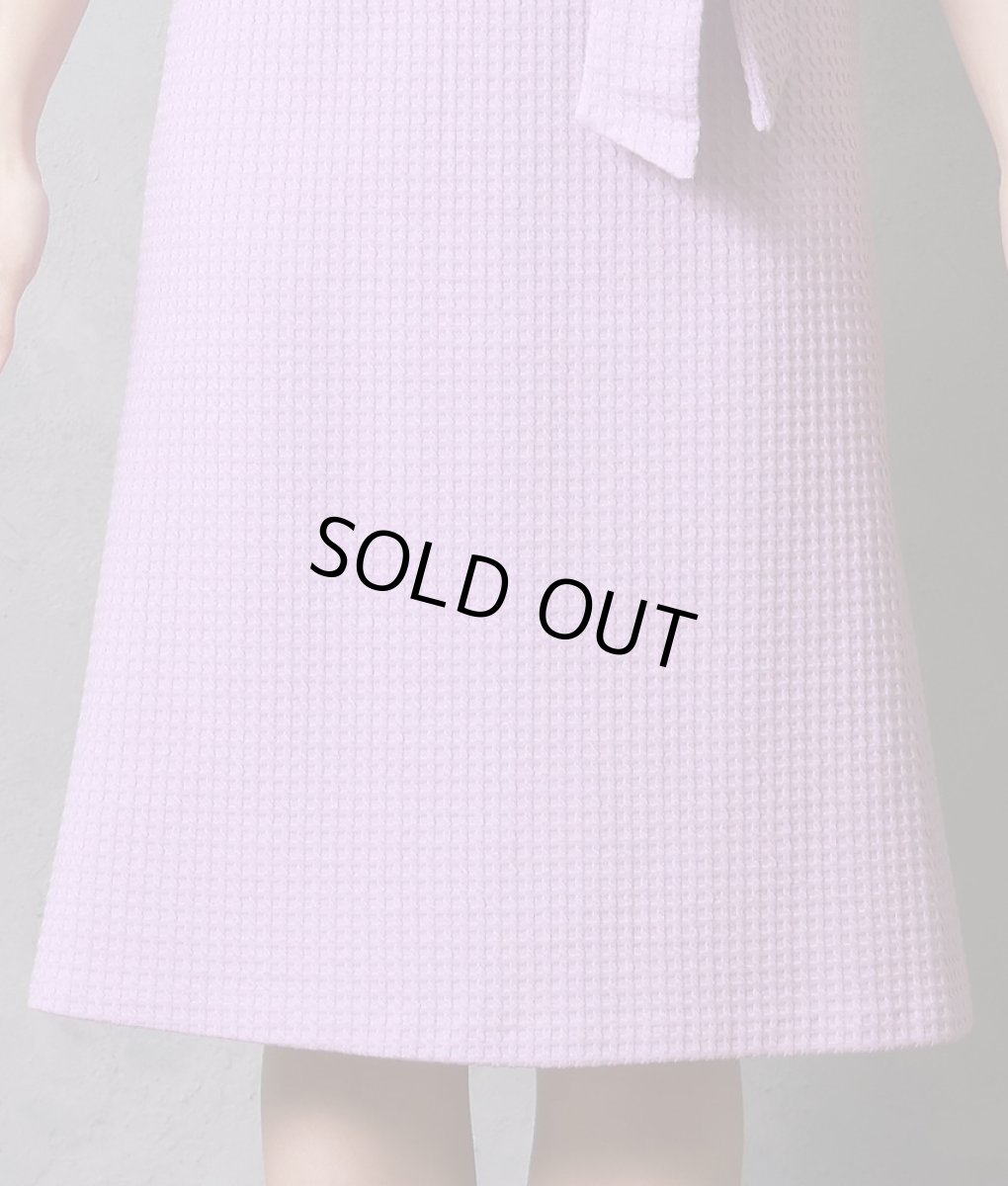 画像13: [SALE品のため返品不可＆再入荷なしの現品限り][韓国製][rinfarre]半袖・ラベンダー・ウエストリボン・シンプル・ワッフル生地・ミディアムドレス・ワンピース[MIRIN着用] (13)