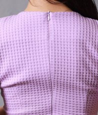 画像10: [SALE品のため返品不可＆再入荷なしの現品限り][韓国製][rinfarre]半袖・ラベンダー・ウエストリボン・シンプル・ワッフル生地・ミディアムドレス・ワンピース[MIRIN着用] (10)