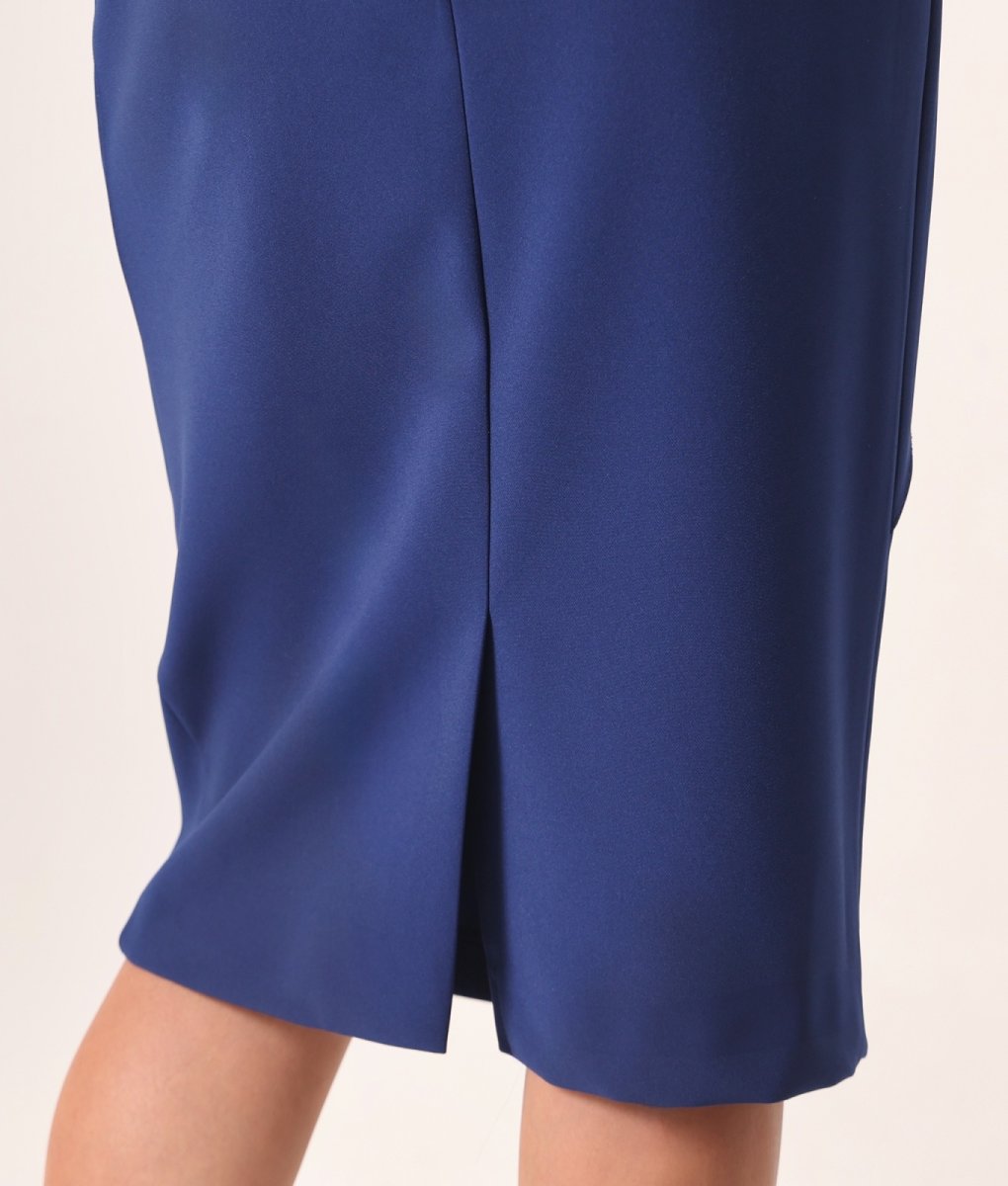 画像14: [韓国製][rinfarre]シンプル・変形デザイン・ノースリーブ・胸元スリットカット・タイト・膝丈・ミニドレス・ワンピース[山崎みどり着用][送料無料]myjunv (14)