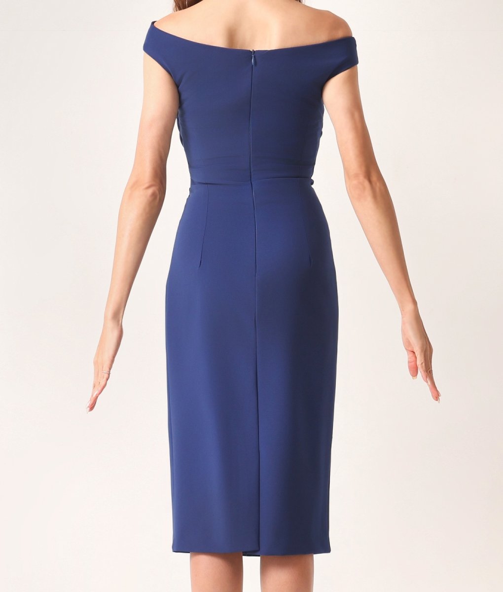 画像10: [韓国製][rinfarre]シンプル・変形デザイン・ノースリーブ・胸元スリットカット・タイト・膝丈・ミニドレス・ワンピース[山崎みどり着用][送料無料]myjunv (10)