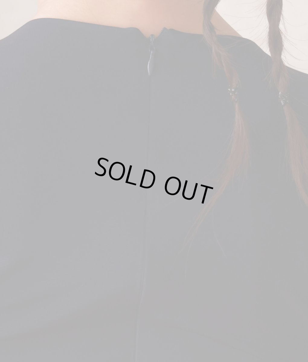 画像10: [SALE品のため返品不可＆再入荷なしの現品限り][韓国製][rinfarre]五分袖・七分袖・シンプル・無地・ストーン・ストレッチ・スリット・タイト・ロングドレス[MIRIN着用] (10)