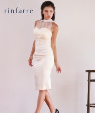画像1: [SALE品のため返品不可＆再入荷なしの現品限り][韓国製][rinfarre]ノースリーブ・襟付き・シースルー・キュート・タイト・ミディアムドレス・ワンピース[MIRIN着用] (1)