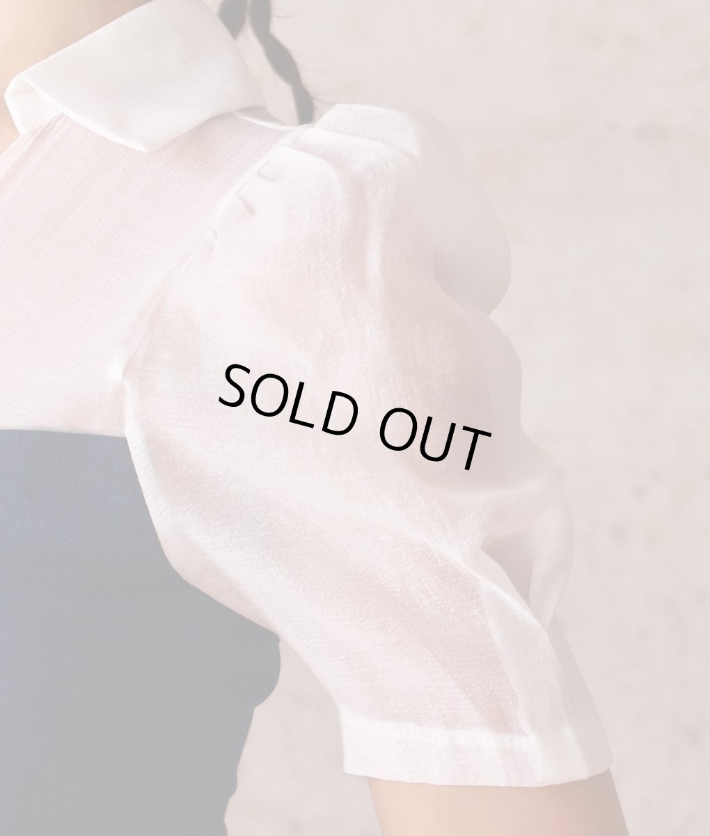 画像11: [韓国製][rinfarre]シンプル・レイヤード風・デニム・半袖・Ｖネック・タイト・ミディアムドレス・ワンピース[MIRIN着用][送料無料] (11)