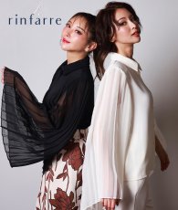画像1: [韓国製][rinfarre]長袖・プリーツ袖・シフォン・襟つき・シンプル・ブラウス・トップス[奈月セナ・山崎みどり着用][送料無料]mybk (1)