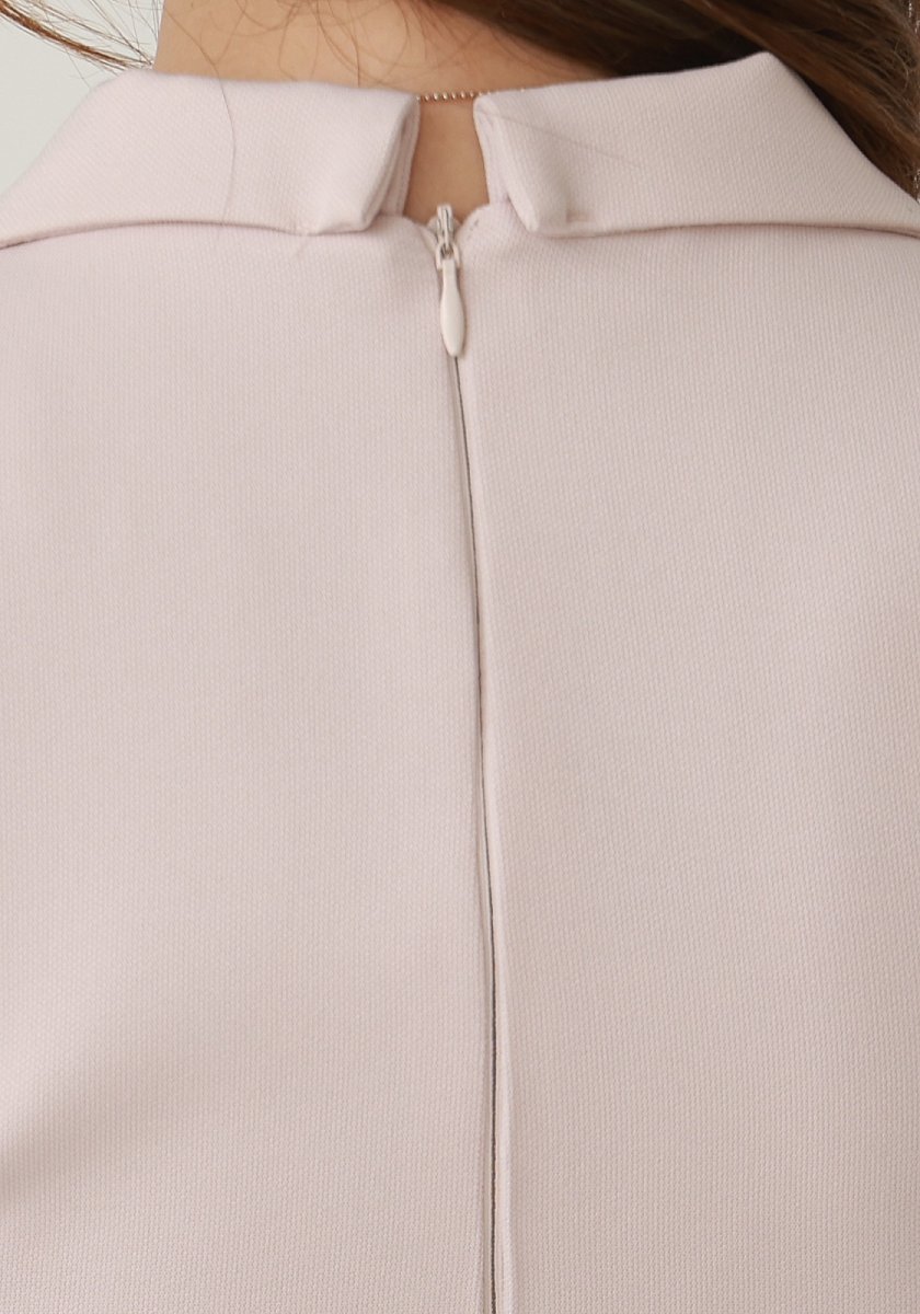 画像13: [韓国製][rinfarre]Aライン・七分袖・ベルト付き・開襟・プリーツ・シンプル・ミディアム・ひざ下・ワンピース・ドレス[奈月セナ・山崎みどり着用]《送料＆代引き手数料無料》mypju (13)