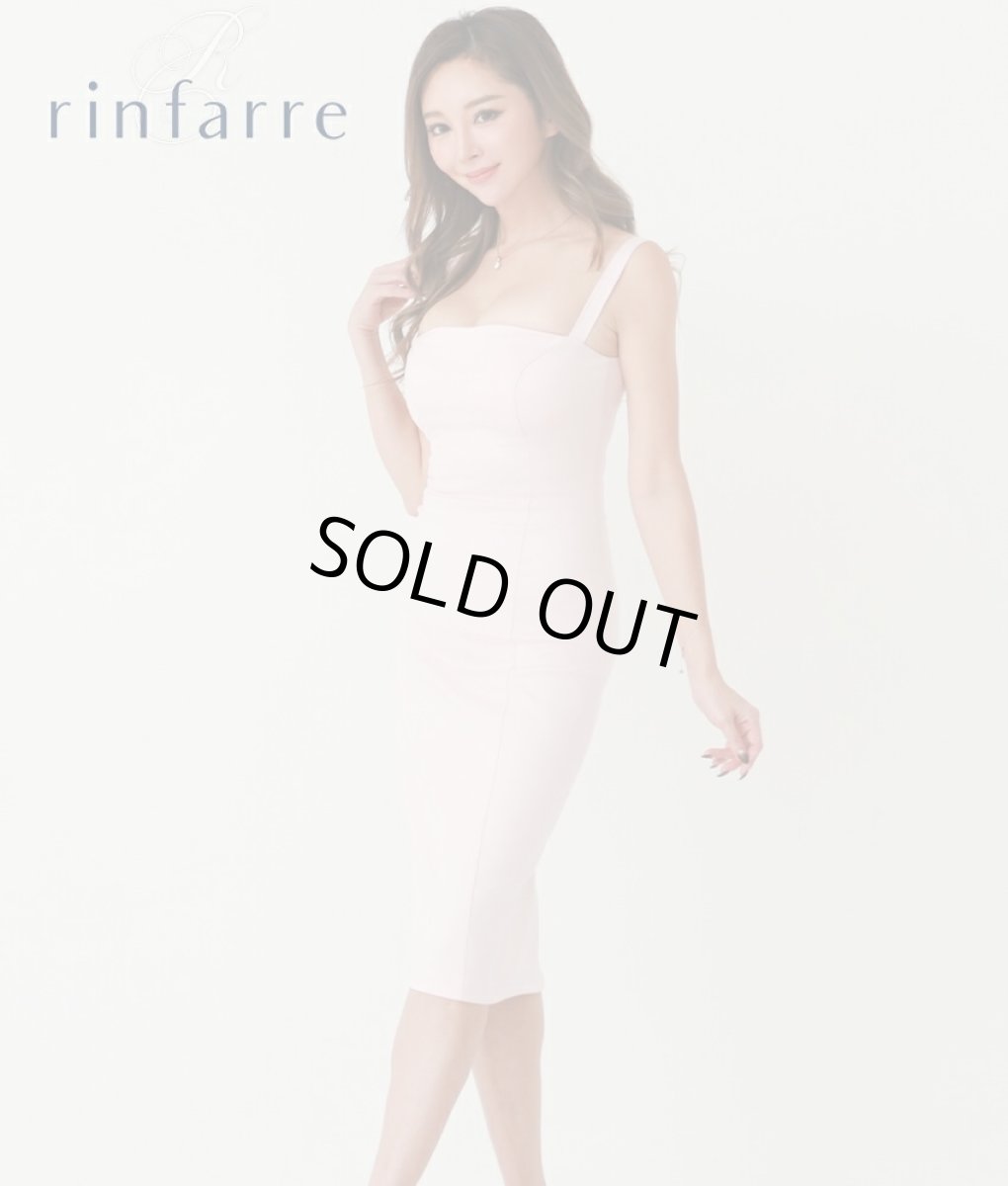 画像1: [SALE品のため返品不可＆再入荷なしの現品限り][韓国製][rinfarre]シンプル・ベビーピンク・ノースリーブ・キュート・タイト・ミディアム・ドレス・ワンピース[山崎みどり着用]mypk (1)