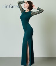画像2: [韓国製][Rinfarre] 無地・シンプル・ サイドスリット・長袖・タイト・ロングドレス[奈月セナ着用]《送料＆代引き手数料無料》 (2)