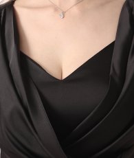 画像12: [韓国製][rinfarre]ストレッチサテン・ドレープ・ノースリーブ・Vネック・サイドスリット・マーメイドライン・ロングドレス・ワンピース[山崎みどり着用][送料無料]mybk (12)