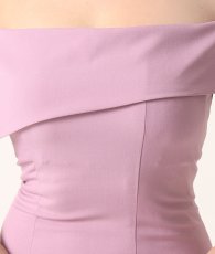 画像12: [韓国製][韓国製][rinfarre]ニュアンスカラー・半袖・オフショルダー・スリット・シンプル・無地・タイト・ロングドレス・ワンピース[山崎みどり着用][送料無料]myld (12)