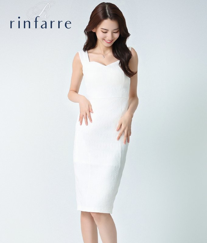ノースリーブ・シンプル・タイト・ミディアムドレス /rinfarre