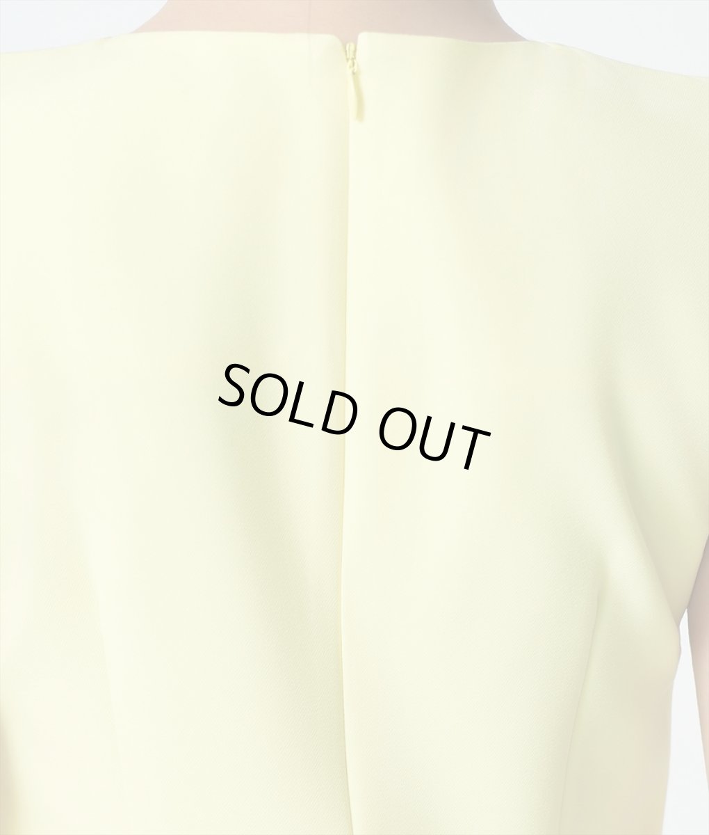 画像10: [韓国製][rinfarre]イエロー・シンプルデザイン・ノースリーブ・クロス・タイト・ミディアム・ひざ下・ワンピース・ドレス[黒木麗奈着用][送料無料] (10)