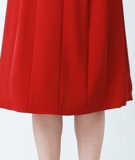 画像11: [韓国製][rinfarre]レッド・シンプル・ノースリーブ・Aライン・ミディアムドレス・ワンピース[山崎みどり着用][送料無料]myrd (11)