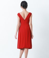 画像3: [韓国製][rinfarre]レッド・シンプル・ノースリーブ・Aライン・ミディアムドレス・ワンピース[山崎みどり着用][送料無料]myrd (3)