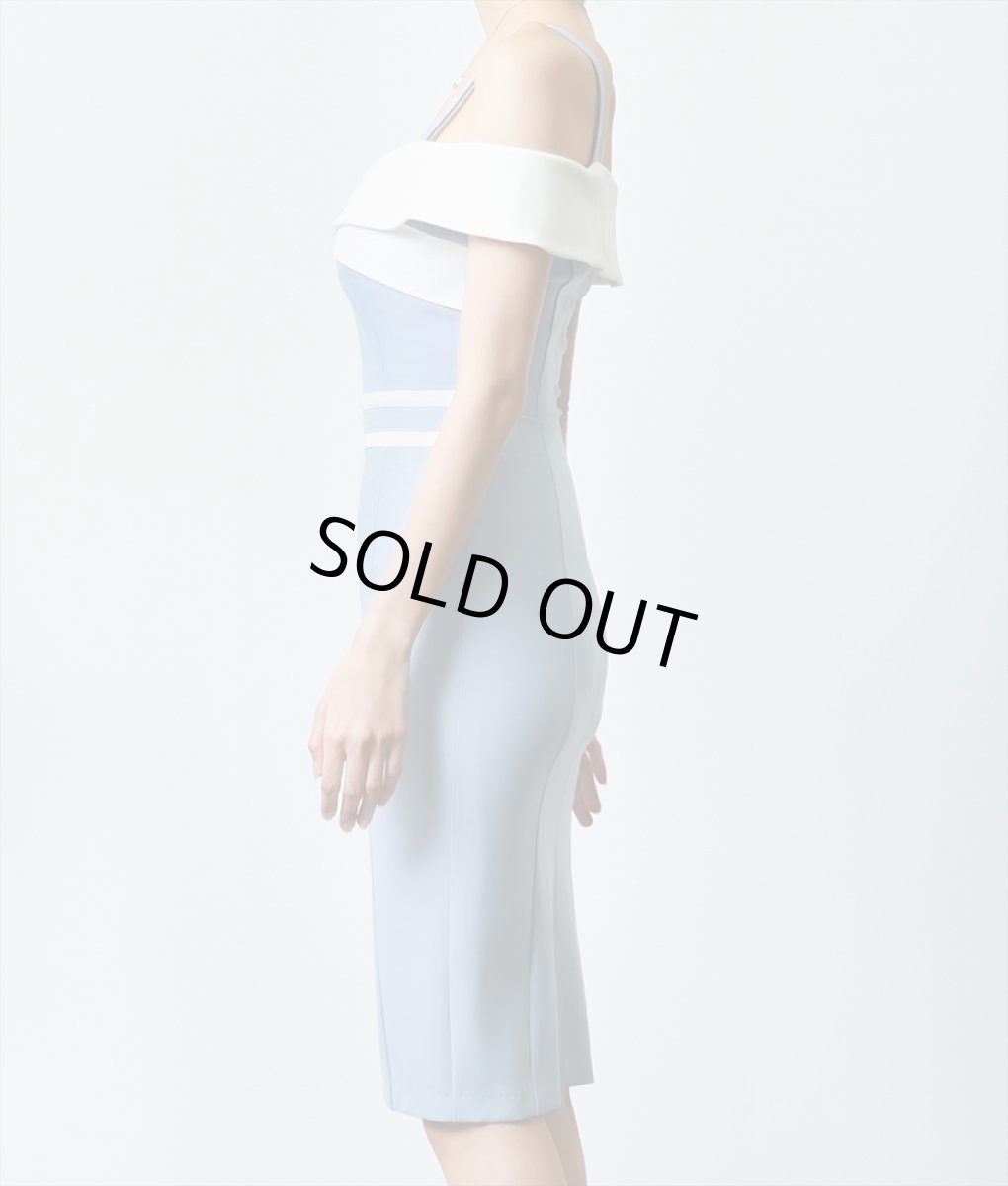 画像7: [SALE品のため返品不可＆再入荷なしの現品限り][韓国製][rinfarre]ブルー・オフショル・キュート・ミディアム・ドレス・ワンピース[奈月セナちゃん着用][送料無料] (7)