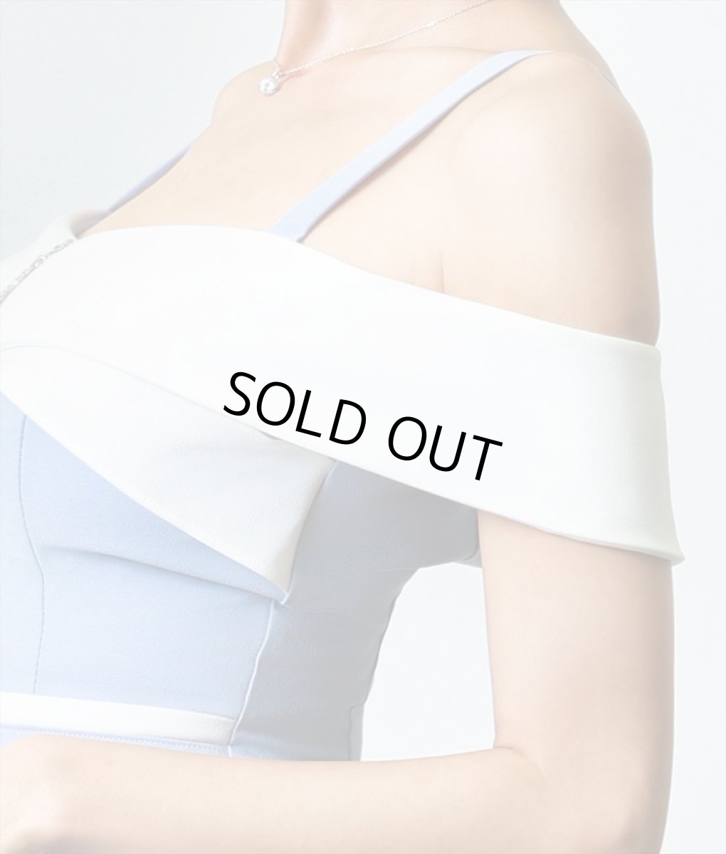 画像10: [SALE品のため返品不可＆再入荷なしの現品限り][韓国製][rinfarre]ブルー・オフショル・キュート・ミディアム・ドレス・ワンピース[奈月セナちゃん着用][送料無料] (10)