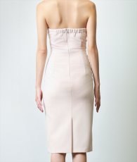 画像8: [韓国製][rinfarre] ベア・ベージュ・金具付き・ノースリーブ・ミディアムドレス・タイト・ワンピース[菜月セナ着用][送料無料] (8)