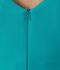 画像12: [韓国製][rinfarre]グリーン・レッド・ウエストビジュー・半袖・パフスリーブ・タイト・ミディアムドレス・ワンピース[山崎みどりちゃん着用] 《送料＆代引き手数料無料》mygr (12)