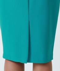 画像13: [韓国製][rinfarre]グリーン・レッド・ウエストビジュー・半袖・パフスリーブ・タイト・ミディアムドレス・ワンピース[山崎みどりちゃん着用] 《送料＆代引き手数料無料》mygr (13)