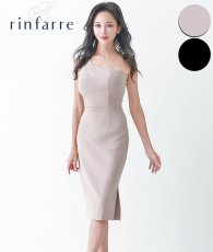 画像1: [韓国製][rinfarre] ワンショルダー・ポイントレース・ミディアムドレス・タイト・ワンピース[山崎みどりちゃん着用]  >myju (1)