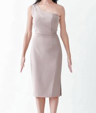 画像7: [韓国製][rinfarre] ワンショルダー・ポイントレース・ミディアムドレス・タイト・ワンピース[山崎みどりちゃん着用]  >myju (7)