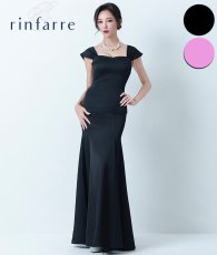 画像1: [韓国製][rinfarre]サテン・キャップスリーブ・ハートネック・ノースリーブ・マーメイドライン・ロングドレス・ワンピース[山崎みどり着用][送料無料]mybk (1)