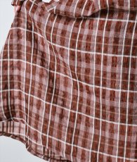 画像13: [韓国製][rinfarre]チェック柄・長袖・リボンタイ・Aライン・ブラウン・ブラック・フレア・ロング・ひざ下・ワンピース・ドレス[黒木麗奈着用][送料無料] (13)