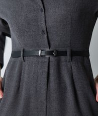 画像12: [韓国製][rinfarre]長袖・襟付き・ベルト付き・マキシドレス・ロング・ワンピース[奈月セナちゃん着用]代引き手数料・送料無料 (12)