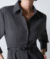 画像10: [韓国製][rinfarre]長袖・襟付き・ベルト付き・マキシドレス・ロング・ワンピース[奈月セナちゃん着用]代引き手数料・送料無料 (10)