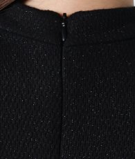 画像11: [韓国製][rinfarre]長袖・ミニ・ラメ生地・シアー切替・タイト・ブラック・ブラウン・ストレッチ・ミニドレス・ワンピース[黒木麗奈着用][送料無料] (11)