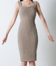 画像6: [韓国製][rinfarre]スエードベロア・ノースリーブ・モカ・ミディアム・ワンピース[黒木麗奈ちゃん着用]代引き手数料・送料無料 (6)