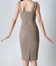 画像8: [韓国製][rinfarre]スエードベロア・ノースリーブ・モカ・ミディアム・ワンピース[黒木麗奈ちゃん着用]代引き手数料・送料無料 (8)