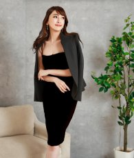 画像5: [韓国製][ S-Lサイズ / 2カラー ][rinfarre]テラコッタ・ブラック・ノースリーブ・シンプル・タイト・ミディアムドレス・ワンピース[薗田杏奈着用][送料無料] (5)