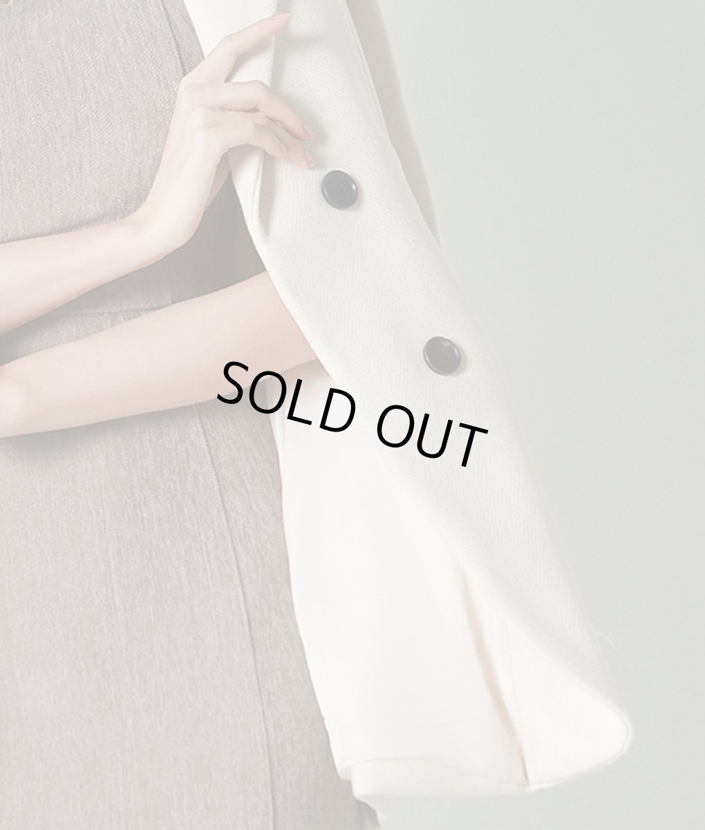 画像3: [韓国製][ フリーサイズ / 1カラー ][rinfarre] ミドル丈・ピーコートアイボリー・長袖・シンプル・ブラウンボタン・Pコート・ジャケット[奈月セナ着用]《送料＆代引き手数料無料》 (3)