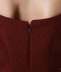 画像11: [韓国製][rinfarre]ノースリーブ・ワインレッド・ベルト・Aライン・ミディアムドレス・ワンピース[黒木麗奈着用][送料無料] (11)