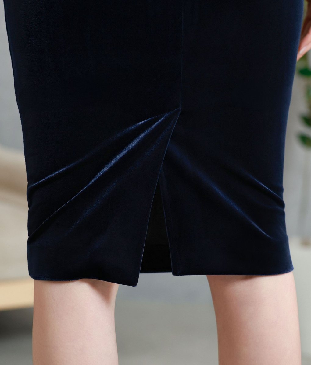 画像13: [韓国製][ S-Lサイズ / 2カラー ][rinfarre]ベア・ノースリーブ・ベロア・タック・セクシー・ミディアムドレス・タイト・ワンピース[薗田杏奈着用][送料無料] (13)