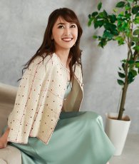 画像6: [韓国製][ S-Lサイズ / 1カラー ][rinfarre]グリーン・ベア・サテン・ボタン・Aライン・ミディアムドレス・ワンピース[薗田杏奈着用][送料無料] (6)