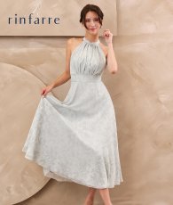 画像1: [ S-Lサイズ / 1カラー ][rinfarre]グリーン・ホルターネック・ペイズリー・デザイン・ドット・胸元プリーツ・シフォン・Aライン・ノースリーブ・ロングドレス・ワンピース[奈月セナ着用][送料無料] (1)