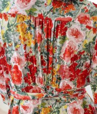 画像10: [ フリーサイズ / 1カラー ][rinfarre]花柄・アート・カラフル・鮮やか・Vネック・カシュクール・七分袖・マキシ・ロングドレス・ラップ・ワンピース[奈月セナ着用][送料無料] (10)