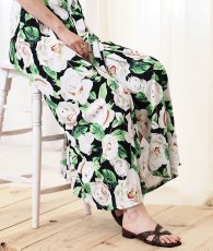 画像14: [ フリーサイズ / 1カラー ][rinfarre]花柄・Vネック・カシュクール・七分袖・マキシ・ロングドレス・ラップ・ワンピース[薗田杏奈着用][送料無料] (14)