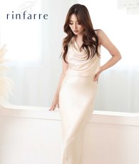 画像1: [ S-Lサイズ / 1カラー ][rinfarre]セットアップ・ビジュー装飾・カウルネック・ノースリーブ・ロングドレス・ワンピース[薗田杏奈着用][送料無料] (1)