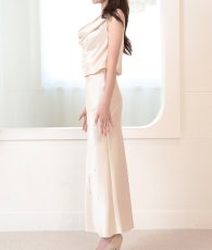画像9: [ S-Lサイズ / 1カラー ][rinfarre]セットアップ・ビジュー装飾・カウルネック・ノースリーブ・ロングドレス・ワンピース[薗田杏奈着用][送料無料] (9)
