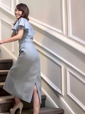 画像10: [ フリーサイズ / 2カラー ][rinfarre]ジャケットワンピ・テーラードカラー・ベルト・ポケット・ロングドレス・ワンピース[薗田杏奈着用][送料無料] (10)