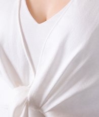 画像15: [ S-Lサイズ / 2カラー ][rinfarre]フロントリボン・Vネック・長袖・ハイウエスト・ロングドレス・ワンピース[薗田杏奈着用][送料無料] (15)