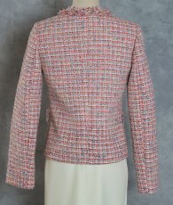 画像4: [韓国製][rinfarre]ピンク・ツイード・パールボタン・長袖・ビジュー・ジャケット・アウター[山崎みどり着用][送料無料] (4)